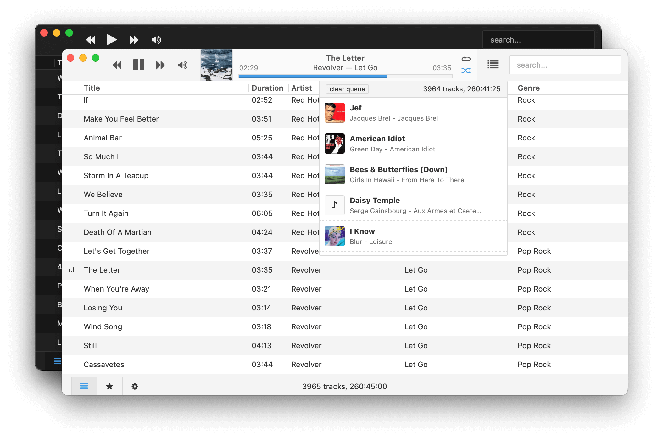A screenshot of Museeks